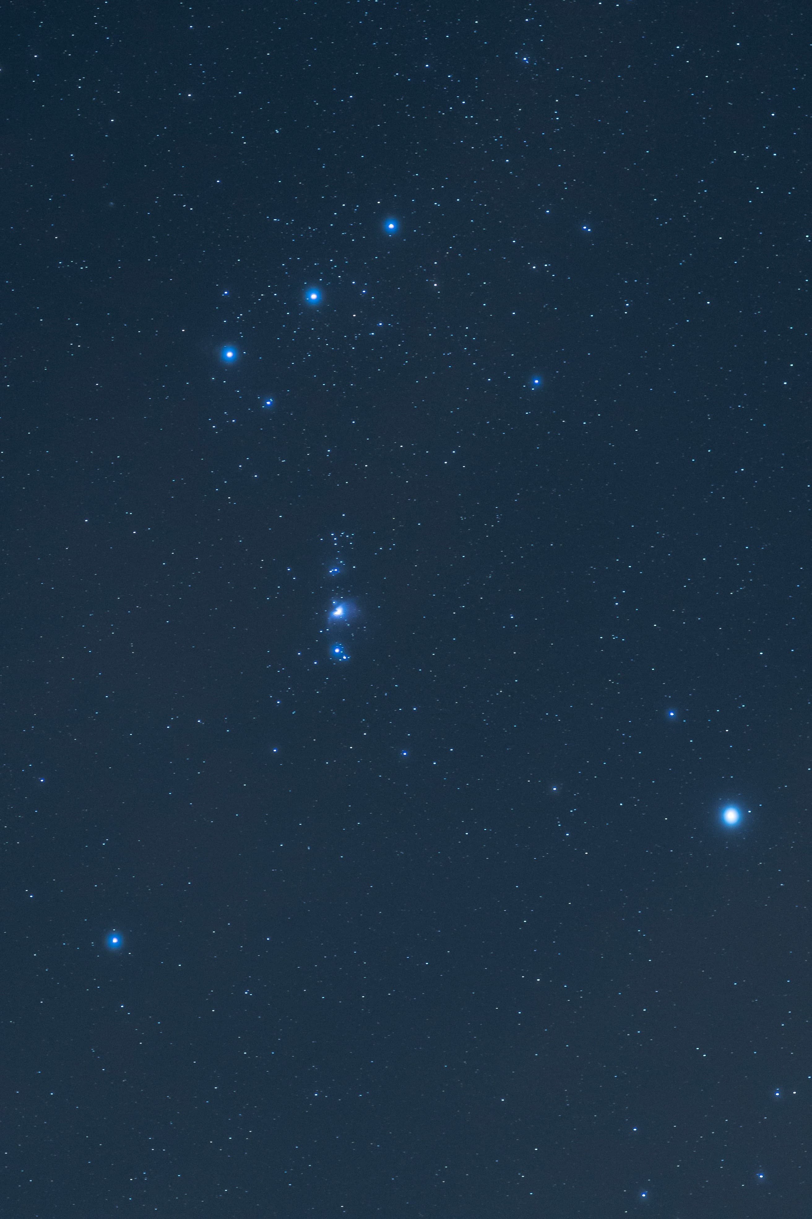 Das Sternbild Orion mit seinem markanten Gürtel aus drei Sternen